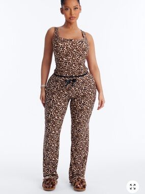 2pc PJ Pant Set Leopard
